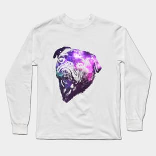 Cool Pug Dog Galaxy Shirt Long Sleeve T-Shirt